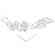 thumbnail image 3 of Horquilla para el pelo con forma de hoja de perla plateada, accesorio para el pelo de novia, perlas artificiales, diadema floral para novias, 3 of 8