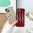 thumbnail image 3 of Compatible with iPhone 14 Phone Case Girls Cute Water Ripple Pattern Wavy Bezel Shock Absorbing Anti-Fall Slim TPU Phone Case for Women - Silver, 3 of 13
