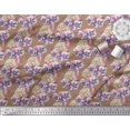 thumbnail image 3 of Soimoi Poly Georgette Fabric Insect,Pansy & Yellow Flower Floral Printed Fabric 1 Yard 42 Inch Wide, 3 of 3