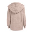 thumbnail image 3 of Women's Two Way Wear Longline Jacket Warm Open Cardigan With Pockets Zipper Sweaters for Women No Hood Zip Warm up Jacket Lined Jacket Running Women Womens Light Jacket Women Long Jacket Suede Jacket, 3 of 4
