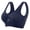 Z01-Navy, variant on Post Surgery Bras Front Closure Compression Bra Mastectomy Bras Surgical Wireless with Adjustable Straps (White, L)