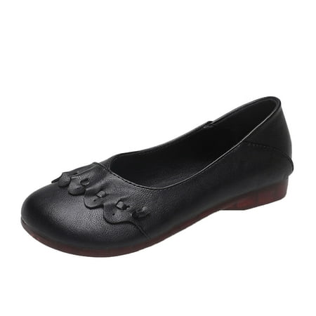 

Casual Shoes for Women Ladies Fashion Solid Color Leather Lace Breathable Shallow Flat Casual Shoes Women Casual Shoes Flock Black 39