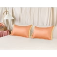 thumbnail image 6 of REGALWOVEN Pillow Cases Set of 2, Soft Satin Polyester Cooling Pillow Covers with Envelope Closure Orange Yellow Queen, 6 of 7