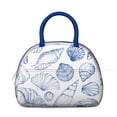 thumbnail image 2 of Insulated Lunch Bag Women, Reusable Vintage Blue Sea Shells Tote Lunch Box, Leakproof Cooler Lunch Bags for Work Office Travel Picnic, 2 of 4