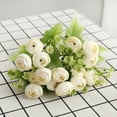 thumbnail image 6 of Walbest 11Inch Artificial Flower Non-fading Faux Silk Flower 15 Heads Blossom Faux Rose Flower Wedding Party Supply, 6 of 7