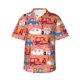 thumbnail image 1 of Balery Cartoon with Traffic Elements Camisas hawaianas de manga corta para hombre, camisas playeras de corte holgado, camisas de vacaciones con botones,3X-Large, 1 of 7
