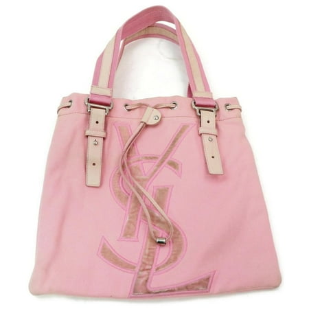 Yves Saint Laurent Hand Bag Pinks Canvas 872033
