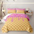 thumbnail image 2 of Erosebridal Baseball Ice Cream Drip Twin Quilt Set,Colorful Sweet Dessert Twin Coverlet Set For Girls,2-Piece, 2 of 7