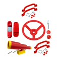 thumbnail image 1 of HILABEE Playground Equipment Set Kids Steering Wheel for Treehouse Outdoor Swing Set Red, 1 of 9
