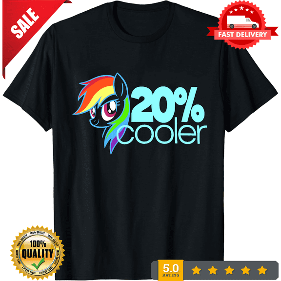 Rare My Little Pony New Adult T-Shirt - Rainbow Dash 20% Cooler, NEW TRENDING ITEM-TH70775