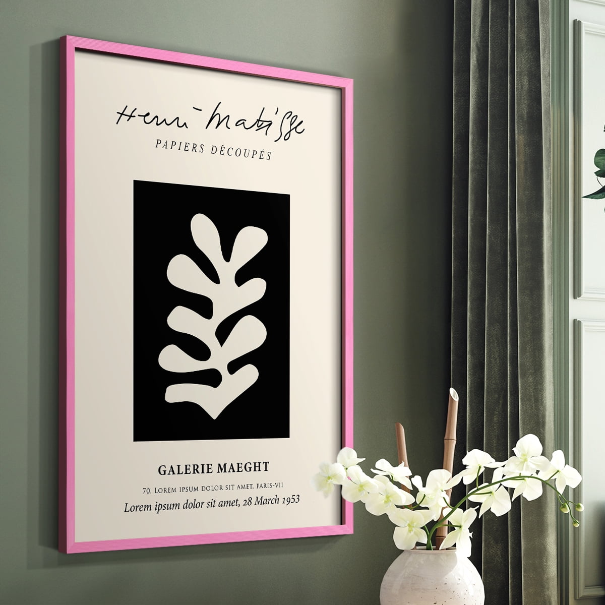 Matisse CL Framed Print in Pink Solid Wood 11 x 14 Framed Print