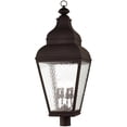 thumbnail image 6 of 14 inch 4 Light Charcoal Outdoor Post Lantern Pendant Lighting Fixture with Clear Water Glass Shade backed with Hand Crafted Solid Brass material for patio, front porch, entryway and more, 6 of 7