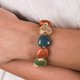 thumbnail image 5 of Paquete de 2 pulseras de cerámica coloridas, estilo étnico simple, variedad de formas, cadena de mano elástica para mujeres y niñas, 5 of 6