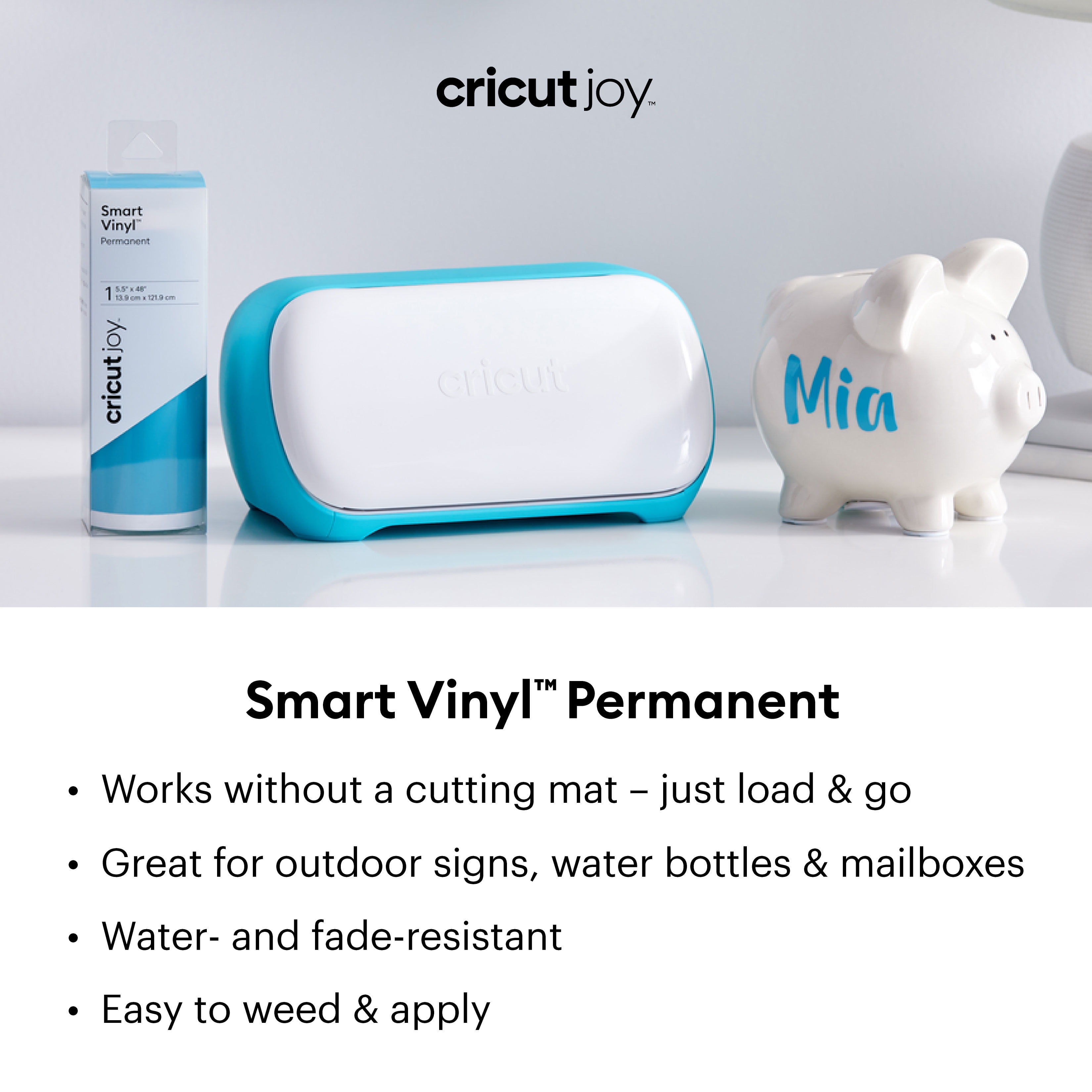 (2 pack) Cricut Joy™ Smart Vinyl™ – Permanent Value Roll (10 ft), Gold, 5.5" x 120"