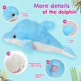 thumbnail image 4 of 18 inch Light up Dolphin Stuffed Animal, Night Light Colorful Glowing Dolphin Soft LED Plush Toys Gift for Kids on Christmas Birthday Festivals(Blue), 4 of 7