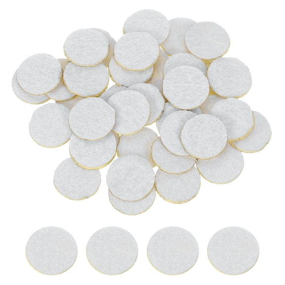 Uxcell 120Pack Round Felt Circles, 13mm (1/2") White Non-Woven Felt Fabric Sticker Self-Adhesive Felt Pads Pre Cut Felt Pads for Sewing Costume Handcraft Cut Crafts DIY Projects