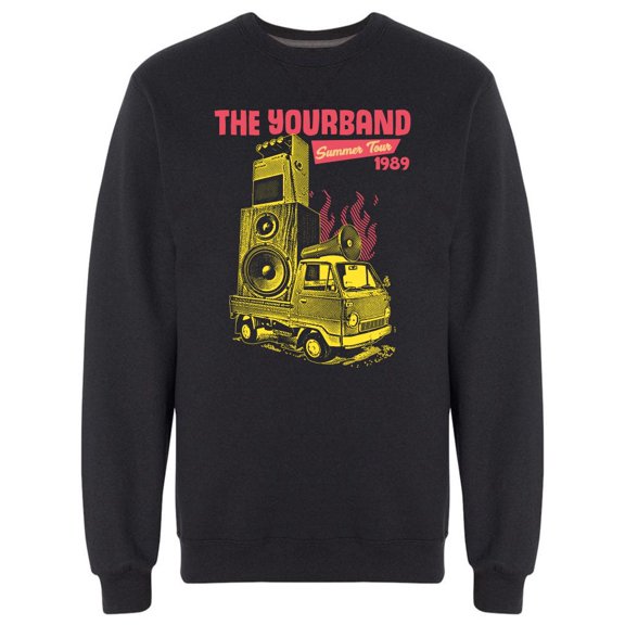 Rock Band Tour Poster Flyer Sweatshirt Men -Image by Shutterstock, Male Large