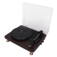 thumbnail image 4 of Reproductor de discos de vinilo HiFi de 3 velocidades con 2 altavoces integrados y reproductor de tocadiscos con Bluetooth para entretenimiento y decoración del hogar, enchufe de EE. UU., 4 of 12