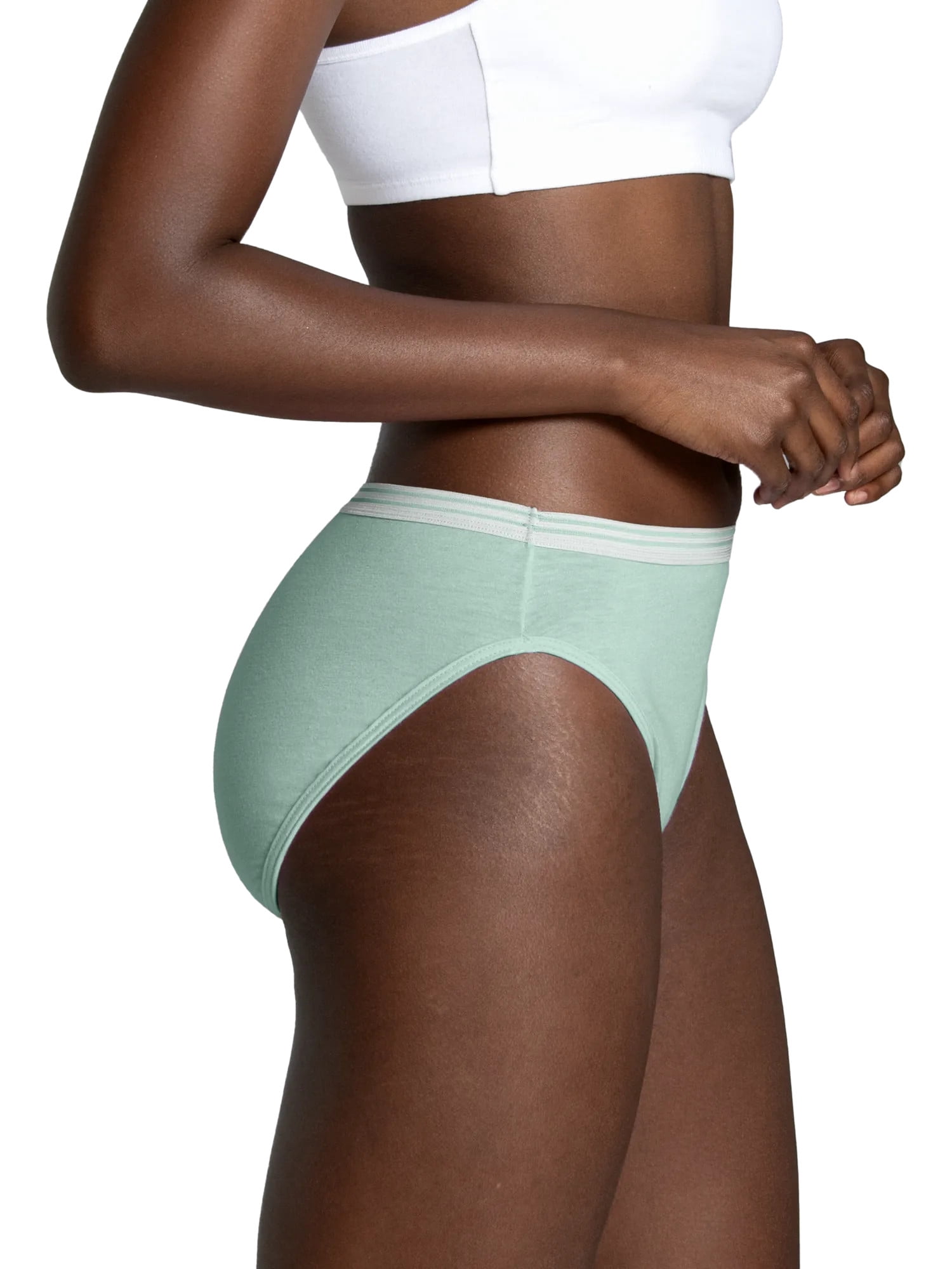 Fruit of the Loom Women's Cotton Hi-Cut Brief Underwear, 10-Pack