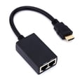 thumbnail image 1 of 30MOver RJ45 CAT5e CAT6 LAN Ethernet Balun Rallonge Répéteur jusqu'à 1080p, Supporte Résolution 1080p, Réglage Automatique, Supporte 3D, Pas Besoin d'Alimentation, 1 of 7