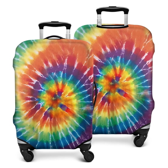 Colorful Tie Dye Pattern Luggage Cover Fashion Suitcase Cover Baggage Covers Fit 25-28 Inch Luggage (Go Travel)
