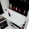 thumbnail image 6 of Mirror Jewelry Cabinet with 6 LED Lights, Lockable Standing Jewelry Armoire with Full-length Mirror, Storage Organizer with Drawers and Shelves, 3 Angles Adjustable, White, D8821, 6 of 8