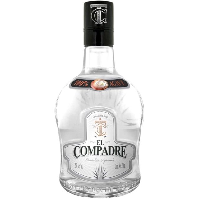 Paquete de 3 Licor de Agave El Compadre Reposado Cristalino 750 ml