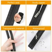 Tripumer 10 Pcs Hanging Garment Bag Resistant Clothes Cover Bags 24 x 47 inch Lightweight Suit Bag Black Zipper Clothes Protectors for Suit Dresse Coat