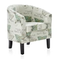 thumbnail image 6 of BELLEZE Accent Arm Club Chair in Linen Fabric - Highland (Butterfly Print), 6 of 7