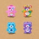 thumbnail image 5 of Peluche Fuggler Care Bears Cheer Bear de 22 cm con dientes parecidos a los humanos, 5 of 9