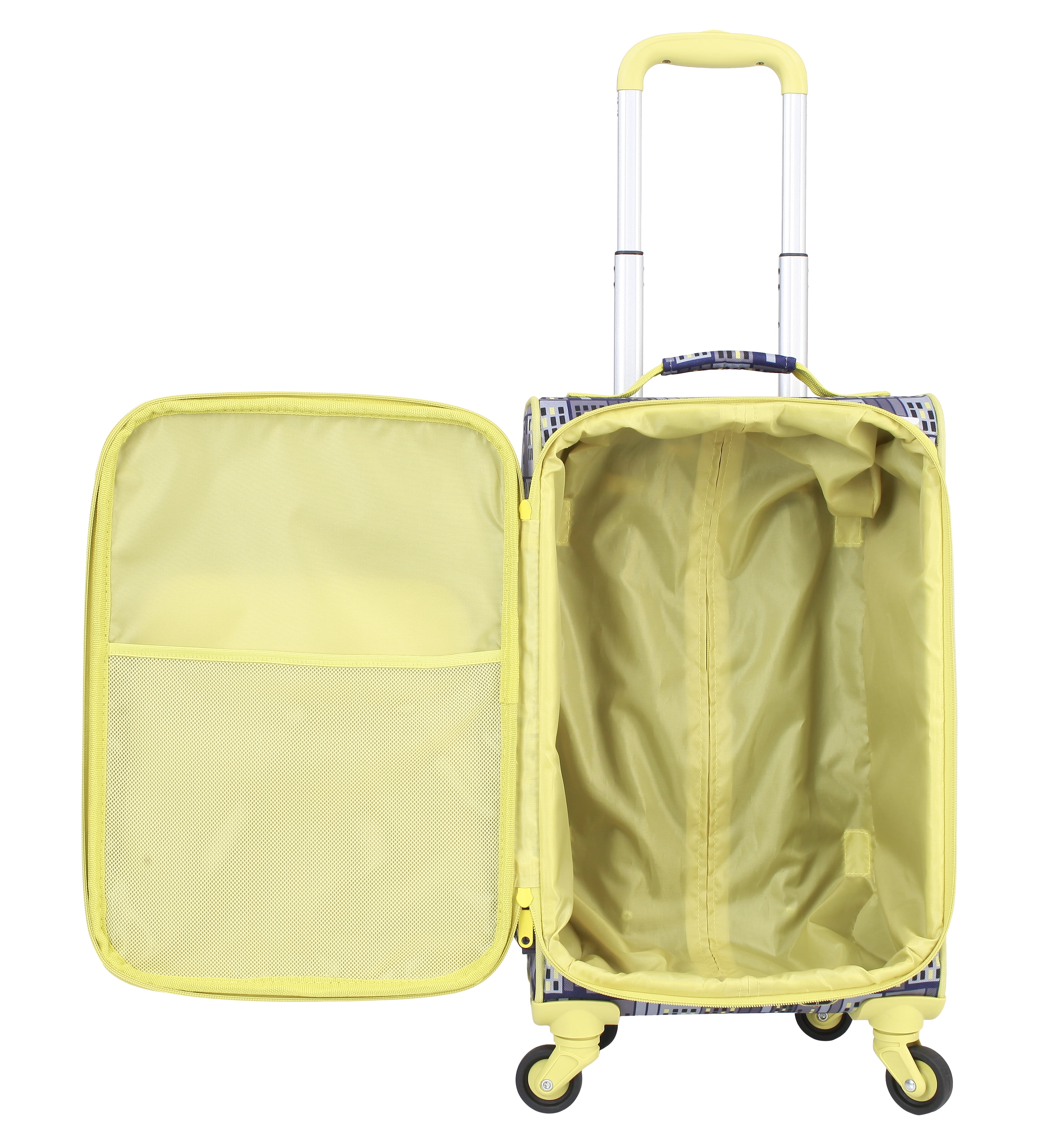 CRCKT Kids Boy 21" Softside Carry-on Luggage With 360 Spinner Wheels, Midnight City, Yellow and Black Taxi