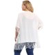 thumbnail image 4 of Women's Plus Size Cardigan Lace Insert Elbow Sleeve Summer Bohemian Cardigans White 1X, 4 of 6