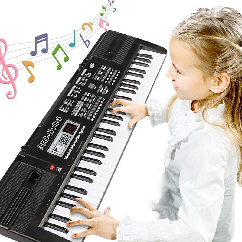 61-Key Digital Electric Piano Keyboard Childrens Electronic Piano Piano Baby Learning Toy Piano Luminous Teaching Gifts Portable Electronic Keyboard for Beginners