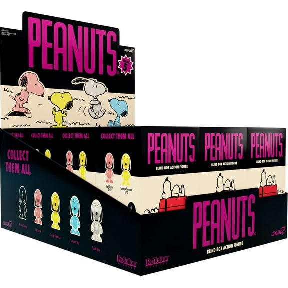 Super7 - Peanuts - Reaction Blind Box Wv5 - More Snoopies 12pc Flat
