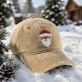 thumbnail image 5 of Voska Christmas Hats Christmas Baseball Cap Funny Santa Adjustable Embroidery Cotton Hat for Men Women Khaki One Size, 5 of 5