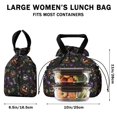 thumbnail image 5 of Halloween Colorful Spooky Elements Drawstring Lunch Bag Women - Drawstring Lunch Bag Insulated for Work Office - Stain-Resistant Large Lunchbags for Women with Multi-Pockets, 5 of 6