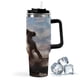 thumbnail image 1 of GODZILLA Vaso aislado de acero inoxidable con asa, diseño temático, regalo para familia, amigos y fans; incluye pajita y encaja en el portavasos estándar, 40 oz, 1 of 6
