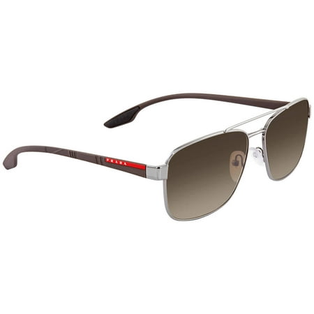 Prada Brown Rectangular Sunglasses PR PS51US 5AV1X1 62