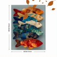 thumbnail image 3 of Fish Family Canvas Wall Art, School of Fish Wall Hanging, Housewarming Gift Modern Home Decor, 3 of 8
