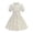 A-White327, variant on Bobifish Toddler Girls Casual Dress Striped Print Puff Sleeve Collared Party Sundress Children Girls Outdoor Daily Dress