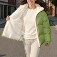 thumbnail image 2 of Niaviben Womens Insulated Down Jacket Zip Up Jackets for Women Plus Size Puffer Jacket Women Puffy Coats for Women Coat Puffy Jackets for Women Puffy Jacket Light Green 2XL, 2 of 9
