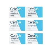 Cerave SA Cleanser Bar For Rough & Bumpy Skin, 4.5 Ounce - Pack of 6