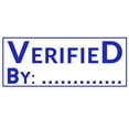 thumbnail image 1 of Printtoo Verified Self Inking Rubber Stamp Pre-Inked Office Stamp- Home Office Business Stationery, 47 x 20 mm Blue, 1 of 7