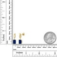 thumbnail image 6 of Gem Stone King 14K Yellow Gold Blue Created Sapphire and Lab Grown Diamond Earrings for Women | 3.05 Cttw | Gemstone September Birthstone | Octagon 8X6MM, 6 of 6
