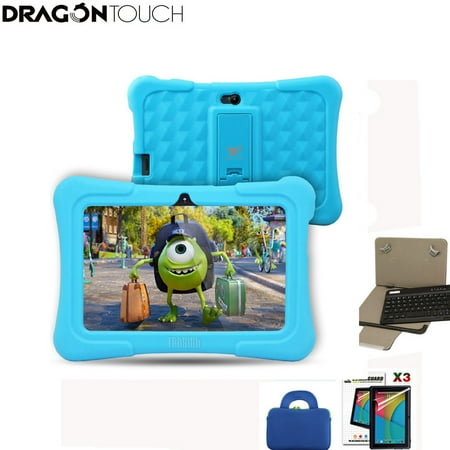 Kids Torch - Dragon Touch Newest 7 inch Kids Tablets PC Quad Core 8G ROM Android 6.0 Learning Tablets with Wifi Dual Camera PAD for Children+ Tablet bag+ Screen Protector + keyboard