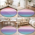 thumbnail image 5 of 3ft Area Rug,Pink Blue Purple Gradient Washable Large Rugs Soft Non-Slip Floor Rug Simple Watercolor Non-Shedding Indoor Carpets for Living Room Bedroom Home Office Nursery, 5 of 9
