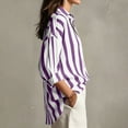 thumbnail image 5 of Horkkom Striped Shirt Women Long Sleeve Button Down Shirts Casual Loose Work Dress Shirts M, 5 of 7