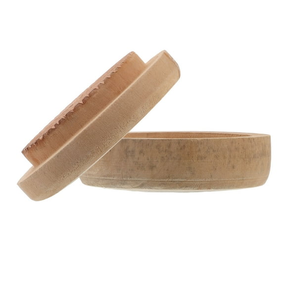 HEMOTON Wooden Handheld Grain Grinder for Home Use and Efficient Wheat Mill with Peeling Tray 6.5 x 4.3 inches