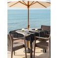 thumbnail image 3 of Outdoor Table Cloth with Umbrella Hole and Zipper, White Brown Bear Waterproof Square Tablecloth 54"x54", Farmhouse Country Rustic Wooden Grain Washable Table Cover for Outside Party Patio Picnic, 3 of 6