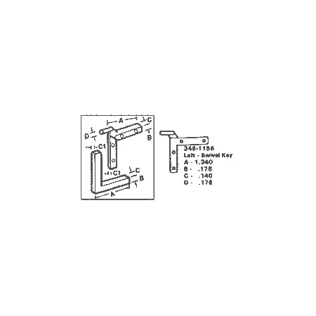 - CRL Left Nylon Swivel Key - 1.340